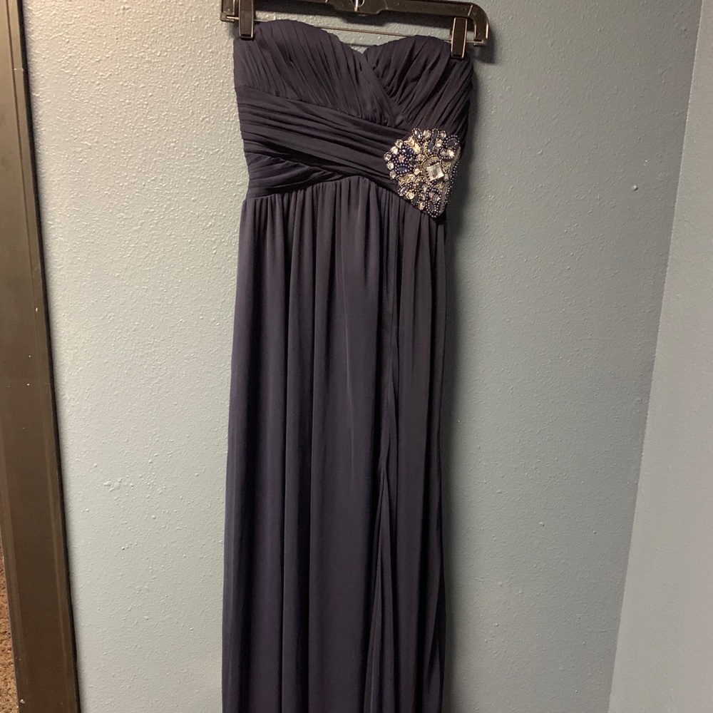 Dark blue prom dress